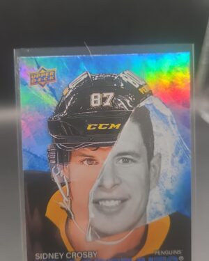 Sidney Crosby UD Portraits #P‑33 card from 2025‑26 Upper Deck Series 2 in Near Mint condition.