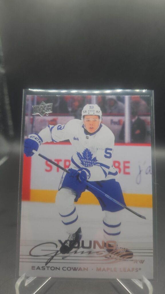 Easton Cowan Young Guns #462 card from 2025‑26 Upper Deck Series 2 in Near Mint condition.