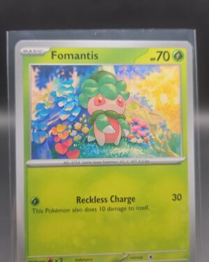 Fomantis 003/084 Base Common Pokémon card from the Mega Evolution Era Pitch Black ME05 set in Near Mint condition.