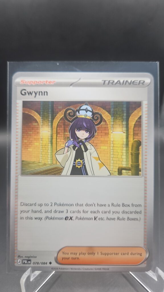 Gwynn 078/084 Base Common Pokémon card from the Mega Evolution Era Pitch Black ME05 set in Near Mint condition.