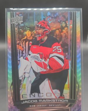 Jacob Markstrom Encore #E‑150 card from 2025‑26 Upper Deck Series 2 in Near Mint condition.