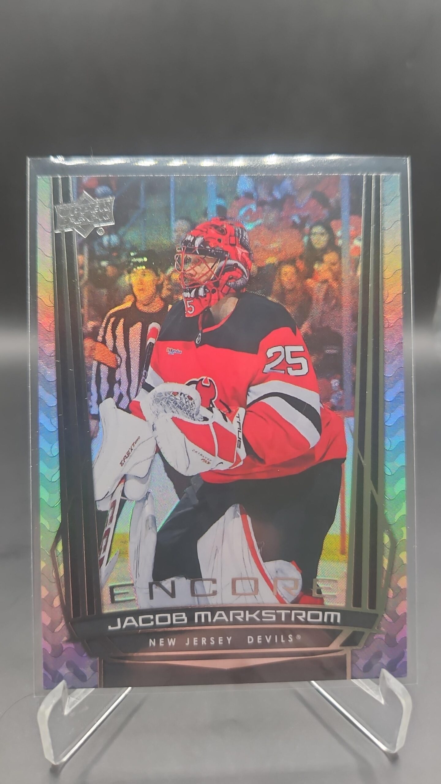 Jacob Markstrom Encore #E‑150 card from 2025‑26 Upper Deck Series 2 in Near Mint condition.