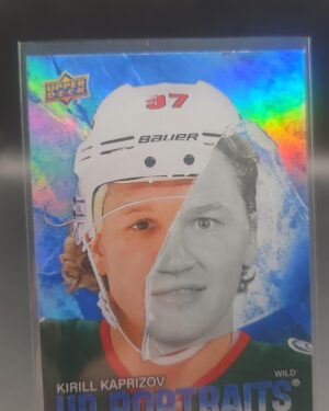 Kirill Kaprizov UD Portraits #P‑35 card from 2025‑26 Upper Deck Series 2 in Near Mint condition.