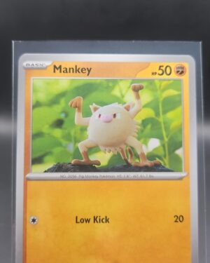 Mankey 042/084 Base Common Pokémon card from the Mega Evolution Era Pitch Black ME05 set in Near Mint condition.