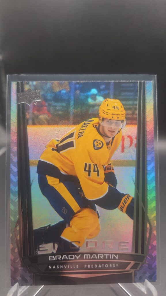 Brady Martin Encore #E‑169 card from 2025‑26 Upper Deck Series 2 in Near Mint condition.