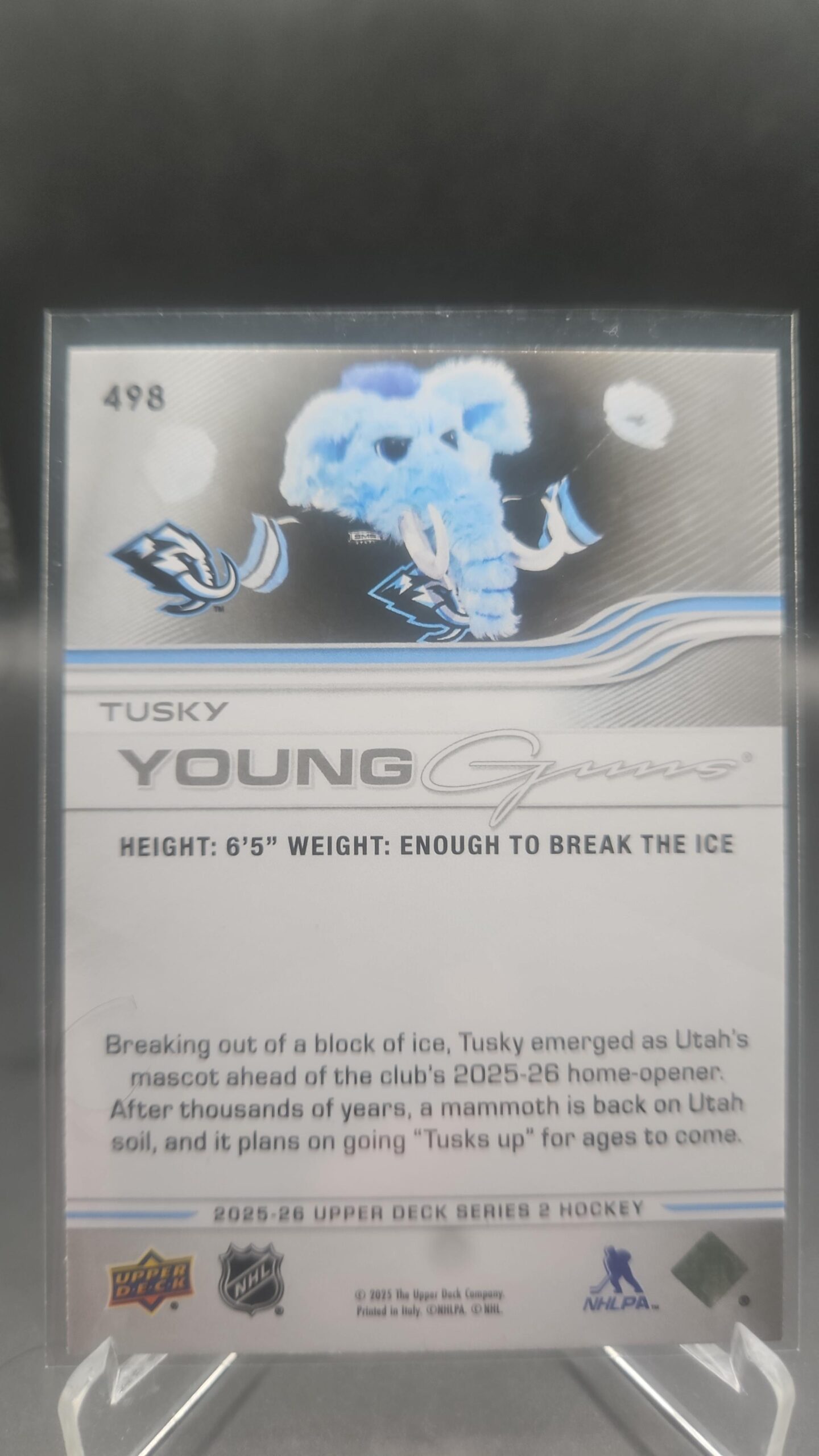 2025-26 Upper Deck Tusky Young Guns #498 UD Series 2 Rookie - Image 2