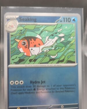 Seaking 014/084 Reverse Holo Pokémon card from the Mega Evolution Era Pitch Black ME05 set in Near Mint condition.