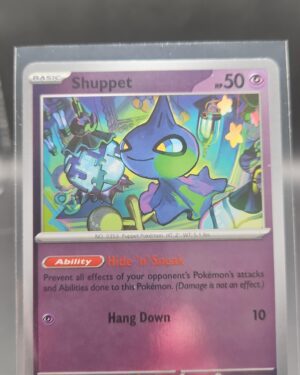 Shuppet 033/084 Reverse Holo Pokémon card from the Mega Evolution Era Pitch Black ME05 set in Near Mint condition.
