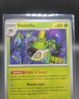 Sinistcha 006/084 Base Common Pokémon card from the Mega Evolution Era Pitch Black ME05 set in Near Mint condition.