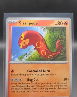 Sizzlipede 009/084 Base Common Pokémon card from the Mega Evolution Era Pitch Black ME05 set in Near Mint condition.