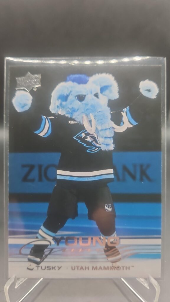 Tusky Young Guns #498 card from 2025‑26 Upper Deck Series 2 in Near Mint condition. Title: Tusky Young Guns 498 – 2025‑26 Series 2 – NM